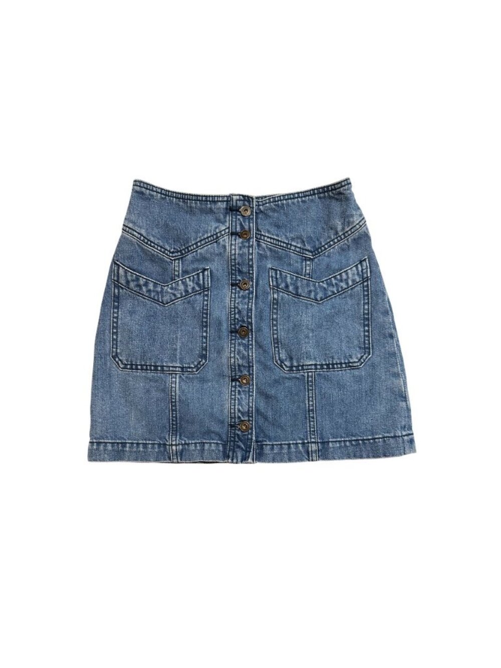 Free People Denim Button Skirt Size 0